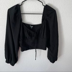 Wild Fable Black off the shoulder crop top